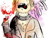 Jaime Lannister 5x7 inch print, Game of Thrones fan art. Watercolor painting.