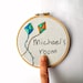 Boys personalized room sign, Boys name sign, Custom Name Sign,Baby Room Sign,Kites hoop art embroidery decor,boys room decor,nursery decor