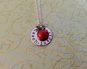 Teacher Necklace with Apple Charm