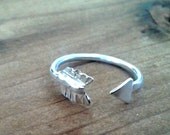 Arrow Ring - Arrow Knuckle Ring - Silver Arrow