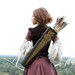 Womens Archery Quiver Leather Bowman "Archeress" series etched brass
