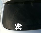 Nurse Skull n' Crossbones vinyl decal - Car Decal - Macbook decal - Nurse decal - RN decal