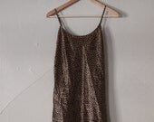 90s Silk Leopard Babydoll Slip Dress