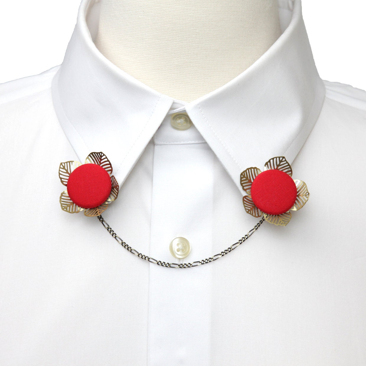 Flower Collar Clip / Sweater Clip - 32 Color Options