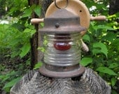 Nautical Wall Sconce Ships Wheel and Lantern