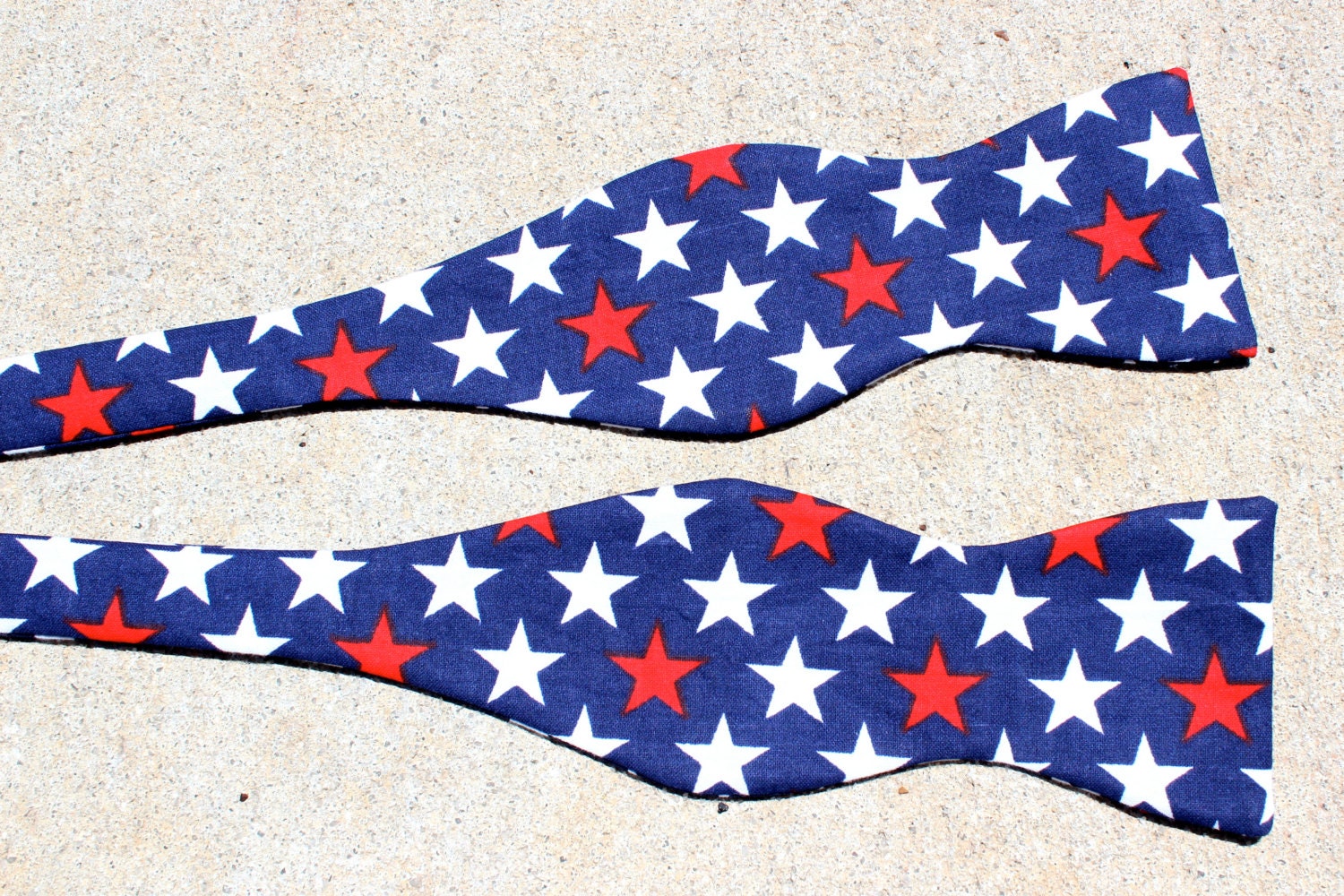 Bow Tie - 4th of July - Patriotic - Red White Blue - Men's Self Tie - Freestyle Tie