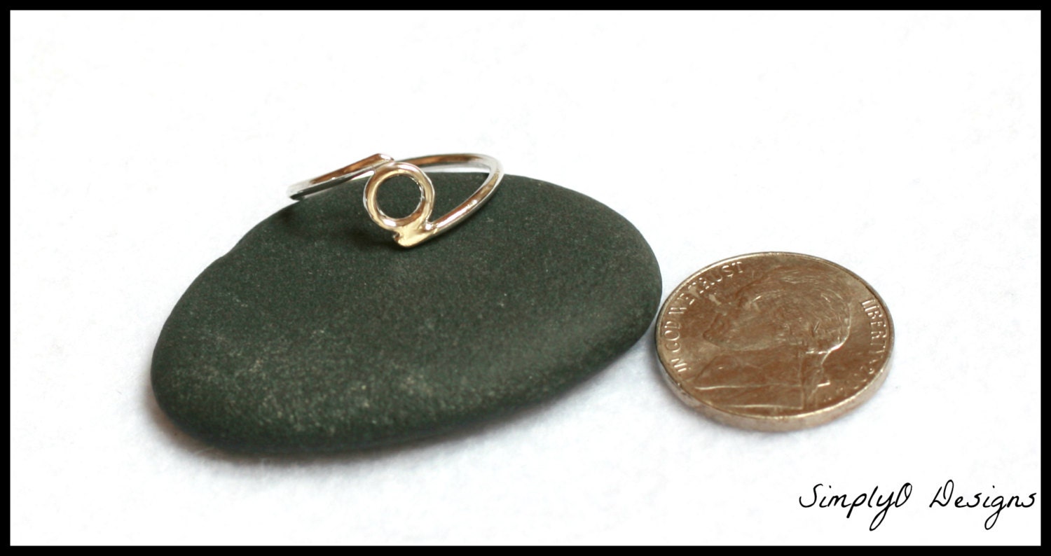 Sterling Silver Ring , Unique Circle Stack Ring ,  Minimal Ring , Handmade Ring ,  Silver Stack Ring