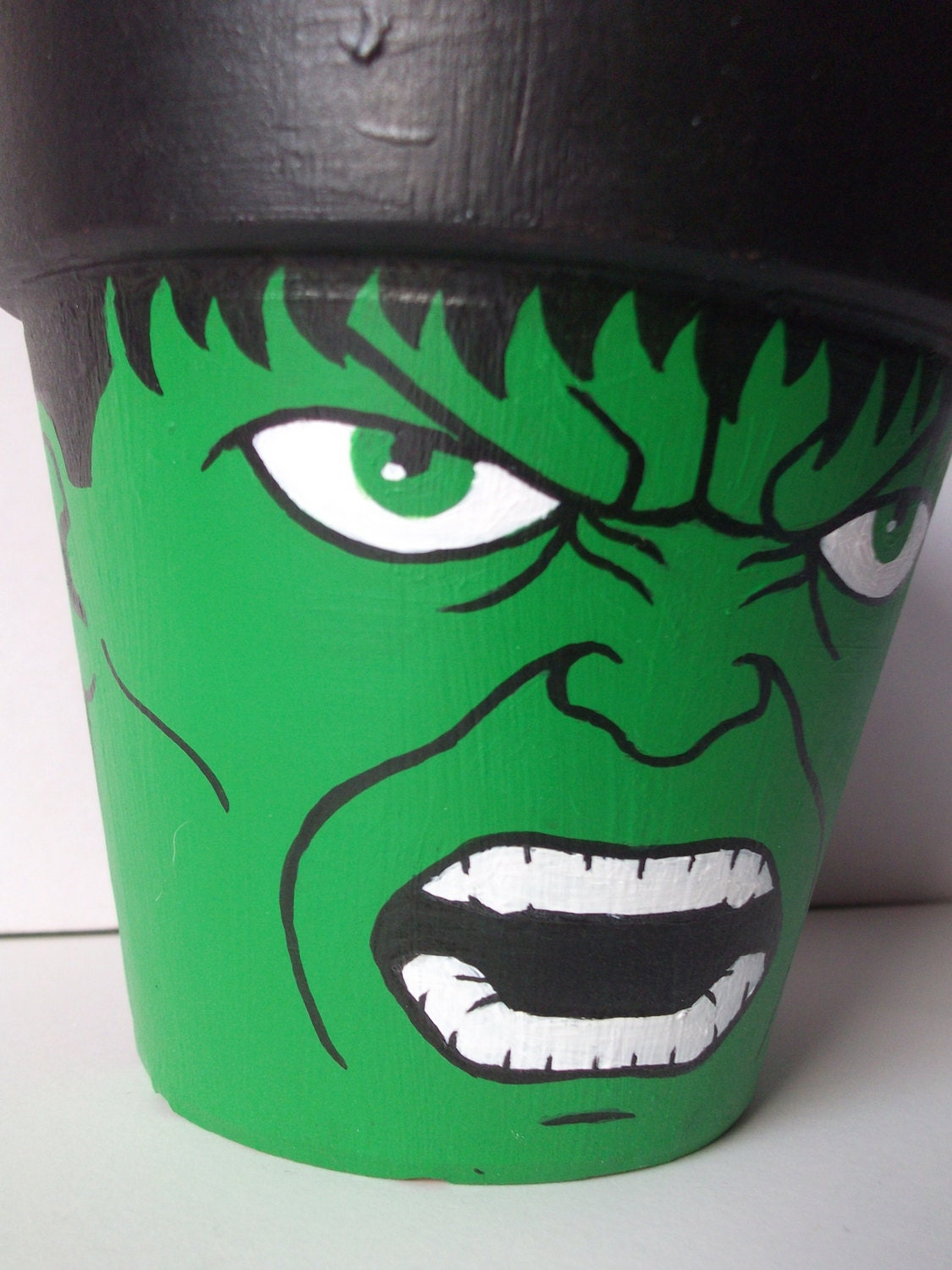 Incredible Hulk Avengers Painted Flower Pot