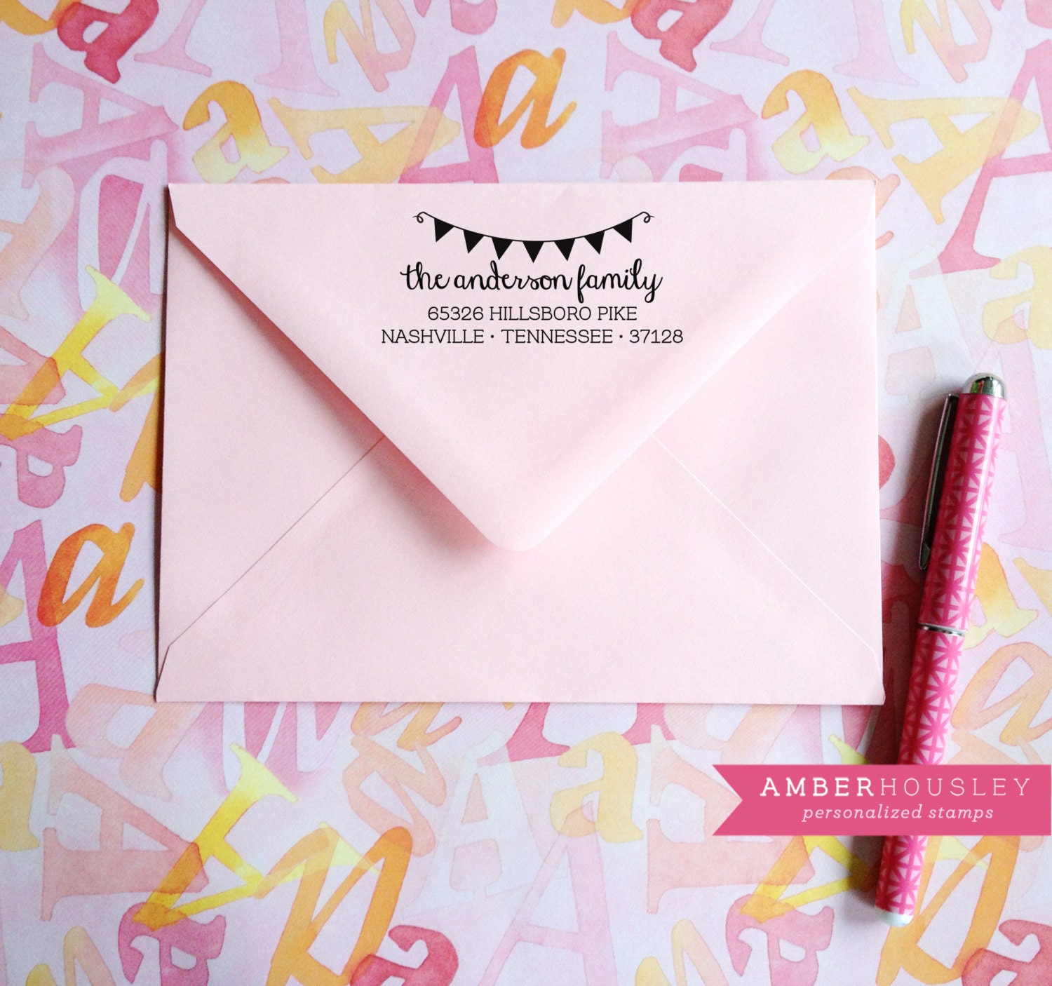 Custom Self-Inking Return Address Rubber Stamp Hostess Gift