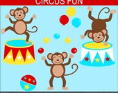 Circus Fun Clip Art Graphics - Digital Clipart Commercial Use - Instant Download Il_170x135
