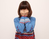 Red red raspberry rain super soft mohair jumper // Hand machine knit // For her // For him