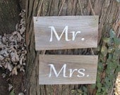 Mr. & Mrs. Rustic wedding signs  made from reclaimed wood