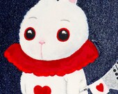 Alice In Wonderland Queen Of Hearts Rabbit Painting on Canvas