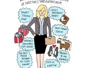 Leslie Knope Print - Hand-Illustrated