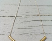 Gold and Silver Tube/Bar Necklace