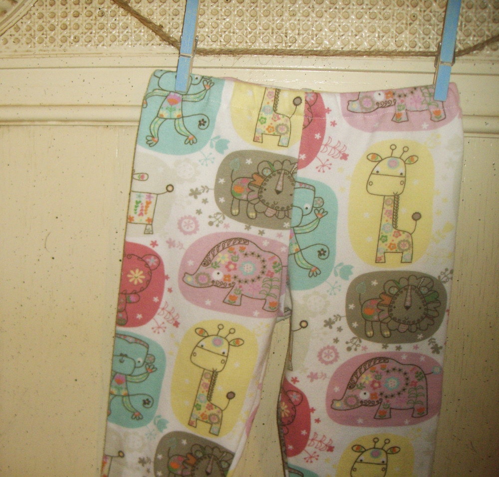 Animal Totem Leggings -Multicolored Animals Leggings -Unisex Leggings -18 month -2T -3T -Custom Order -Baby Leggings