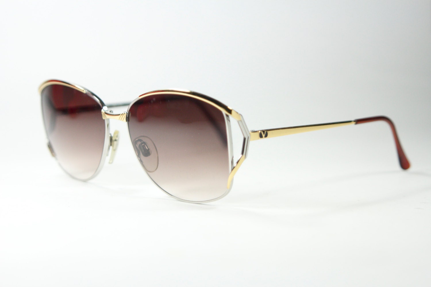 Valentino Garavani vintage squared oversized sunglasses, 1980s NOS