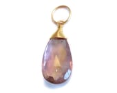 Ametrine Pendant - Gemstone Pendant with Gold Wire Wrap