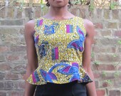 NEW - African Butterfly - Peplum Top