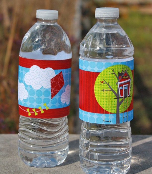 Tree House Party BEVERAGE BOTTLE WRAPPER - Picnic Lunch