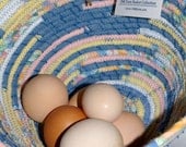 Medium Coiled Fabric Egg Basket - 0132