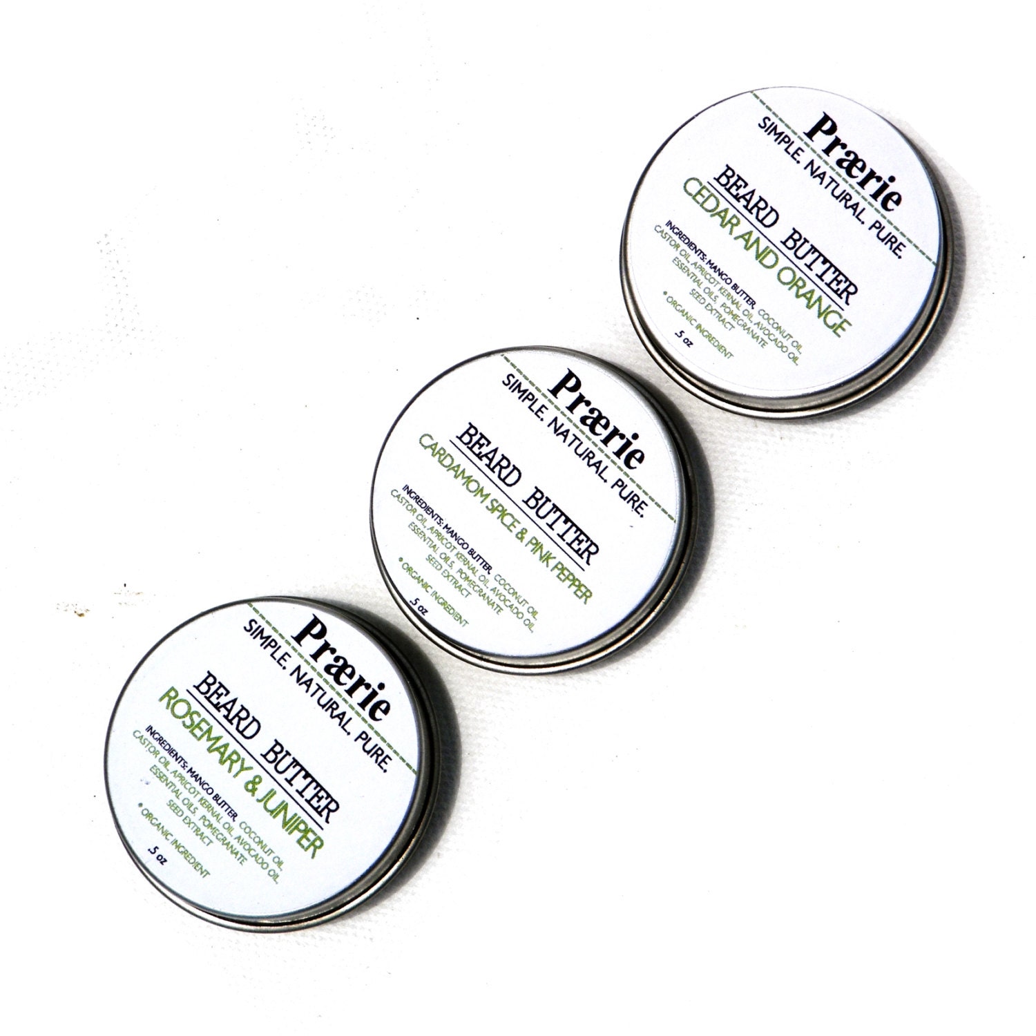 Beard Butter Set - Mens Gift Set - Beard Oil - Beard Conditioner - Argan Oil. Cedar and Citrus. Fathers Day. 100% Natural. Wax Free.