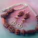 Hippie Inspired Sienna Stone Peace Necklace Set