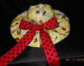 Custom Boutique, Babies, Toddlers and Girls Lady Bugs & Bumble Bees Ruffled Sunhat