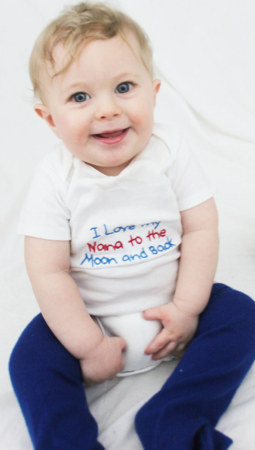 I Love My Nana to the Moon and Back onesie baby boys or baby girls