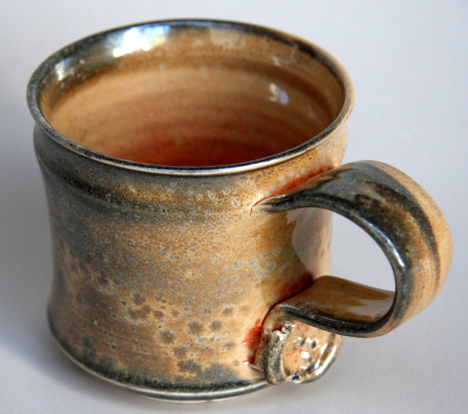 Shino Mug With Stamped Handle