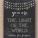 Cafe Lights Chalkboard Print (Matthew 5:14)