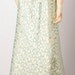 1960s Embroidered Metallic Polka Dot Skirt / 60s Polka Dot Maxi Skirt / Light Blue and Gold Skirt