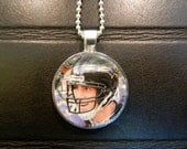 Joe Flacco Baltimore Ravens Pendant In Silver Bezel, Trading Card Image