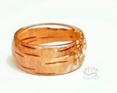 Birch Bangle. Chunky Resin Bangle. Birch Wood. Honey. XL. Gold Leaf. Natural. Woodland. Forest. Handmade Gift. Irish Gift