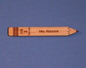 Personalized, Number One Teacher, Magnet or Ornament, laser engraved wood