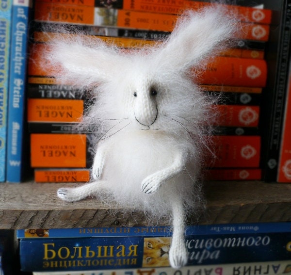 White Rabbit, Art Sculpture, Animal toy, Handmade work, MADE TO ORDER