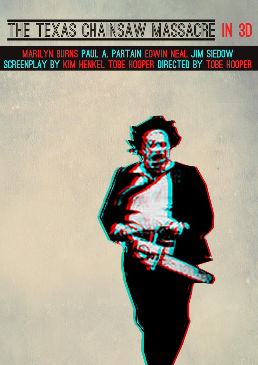 The Texas Chainsaw Massacre 3D Movie Poster (3D Glasses Included)