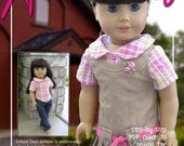 Artistic Amy School Days Jumper and Blouse Doll Clothes Pattern for 18 inch AG Dolls - PDF