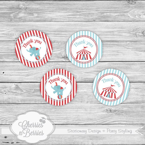 Circus Printable Favor Tags Il_570xn