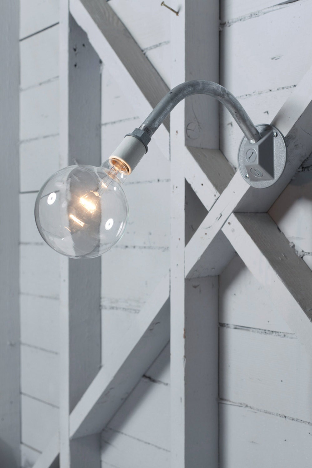 Industrial Lighting - Wall Mount Sconce - Bare Bulb Pipe Lamp