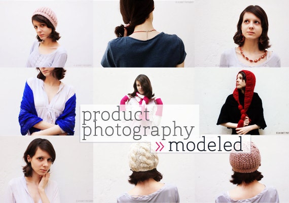 Professional Product Photography - Women's Accessories Clothing Jewelry, 5 Items, Live Model - Photography for Etsy Shops, Shop Photography