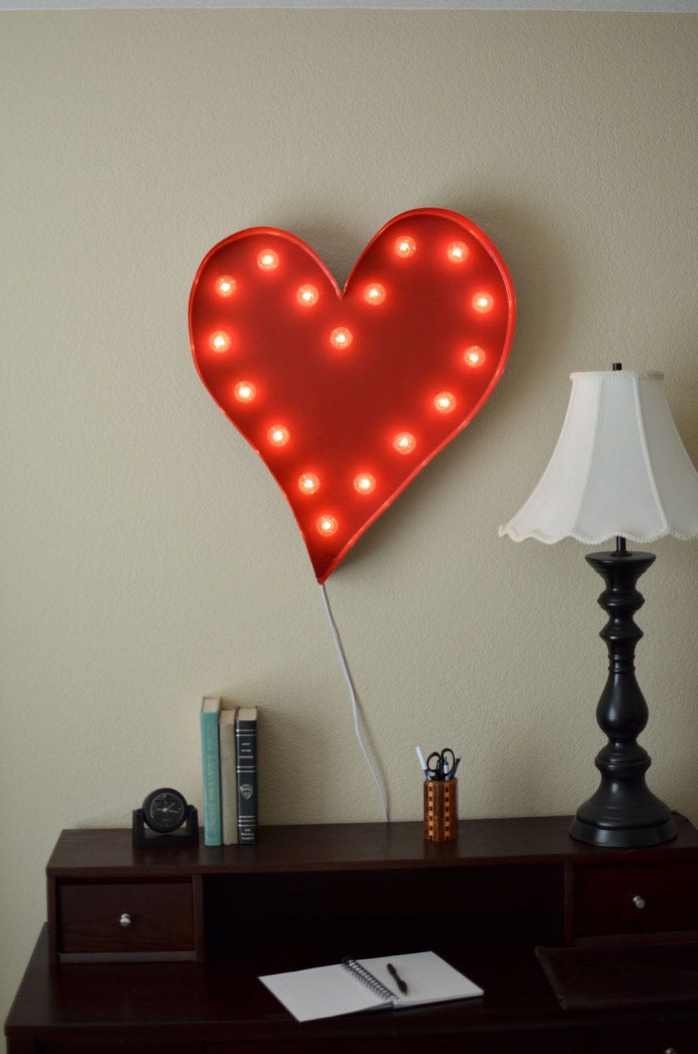 SALE Vintage Inspired Marquee Light- Heart
