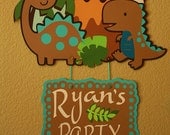 WALL Art, NAME Sign Dinosaur CUSTOM Order, Wall Decor, Name, Party, Birthday, Room, Shower Decoration: Handmade Paper Decorations & Signs