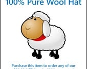 Pure Wool Beanie / Hat / Cap for Baby / Child / Photo Prop - Look Cool, Stay Warm - Custom Handmade