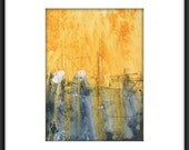 Contemporary Fine art Modern Abstract OOAK Texture Mixed Media Painting 11.7x8.3 " Nostalgic Enthusiasm 061"
