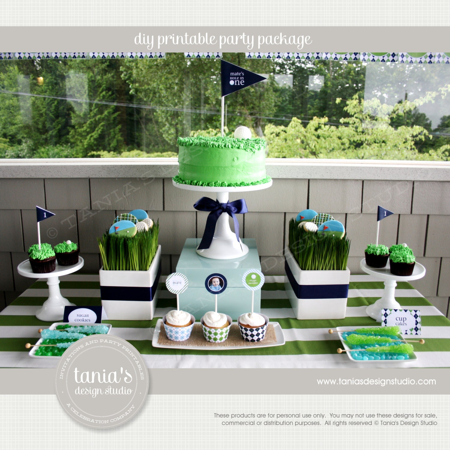 Golf Partee Printable Birthday Party Package by tania's design studio