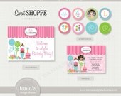 Sweet Shoppe Printable Birthday Party Package by tania's design studio