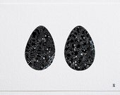 universe eggs // a bird a day // original contemporary black, white and grey watercolour painting // by natasha newton