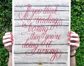 Reading is Awesome Quote Poster-- Hand-pulled Three Color Screenprint