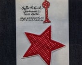 Patch Star in red 9 x 7cm